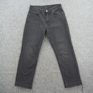 All Saints Jeans Womens AVA 30 High Rise Straight Leg Raw Hem Denim Streetwear